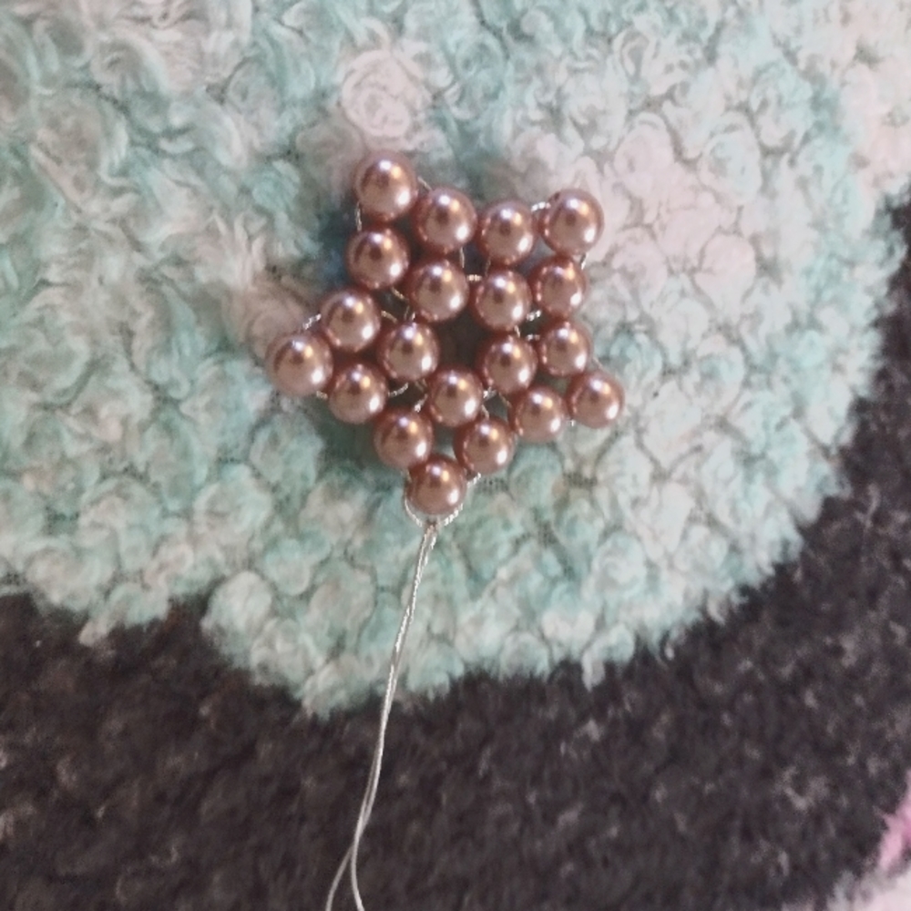 Handmade Bead Star Dusty Rose